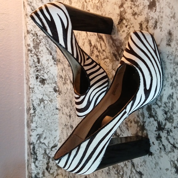 🦓 🔥Michael Kors zebra print heels size 7M - Picture 11 of 15